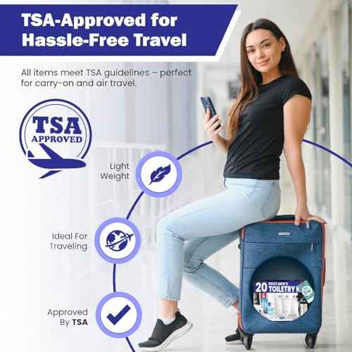 Trektote Travel Toiletry Kit For Men And Women ? 20 Piece Set of Travel Size Toiletries, TSA Compliant, Includes Shampoo And Conditioner, Body Wash, Toiletry Bag & More