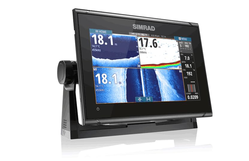 Simrad 000-16293-001 GO9 XSE Chartplotter and Fishfinder with 83/200 Transom Mount Transducer and C-MAP Discover Chart Card, 9 Inch Display, Black
