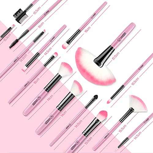 Makeup Brushes, VANDER 32pcs Makeup Brush Set Professional Soft Synthetic Foundation powder concealer blending Make up Brushes, eye shadow blush face brush set, Pink
