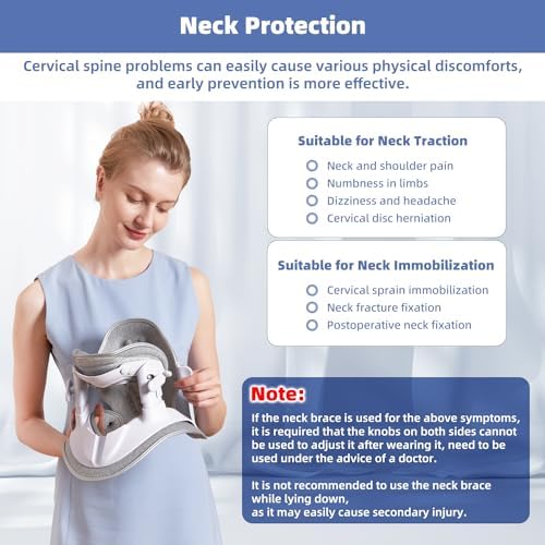zenopax Cervical Neck Traction Device, Neck Stretcher for Neck Traction and Support, Adjustable Neck Traction Devices for Home Use to Relieve Neck Pressure and Pain