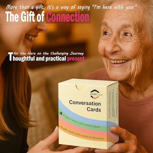 Conversation Cards for Dementia - 240 Conversation Starter Cards for Alzheimer's Patients | A Bridge to Meaningful Conversation & Joy for Caregivers | Thoughtful Memory Care Gift