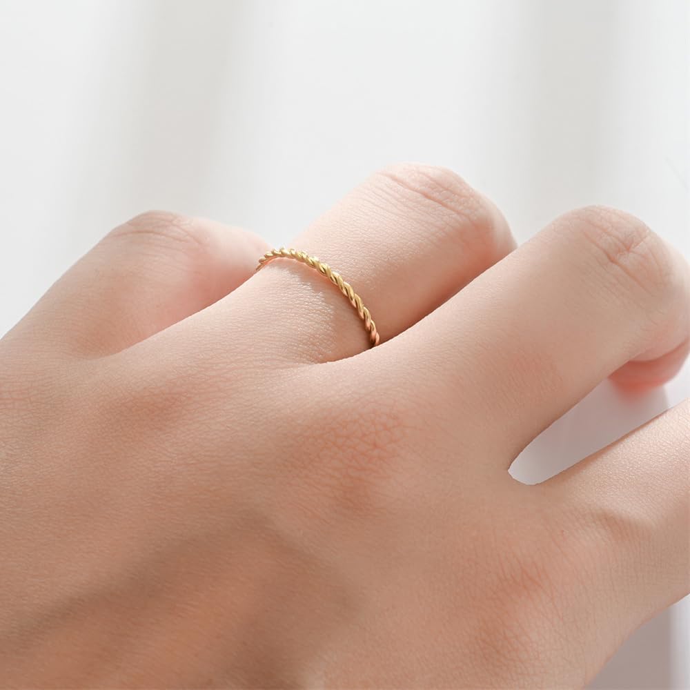 FAICAEIRI Pure Copper Tensor Rings, Twisted Twist Ring Jewelry for Men and Women (8)