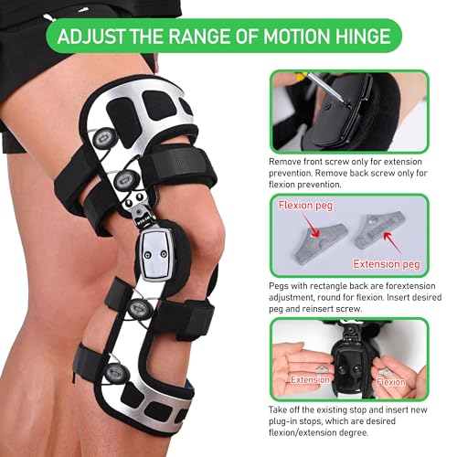 Orthomen OA Unloader Knee Brace - Dual Unloading Support for Mild to Severe Osteoarthritis, Bone-on-Bone Pain Relief with Adjustable Double Upright Stabilizers & Medial-Lateral Stability (M-LEFT)