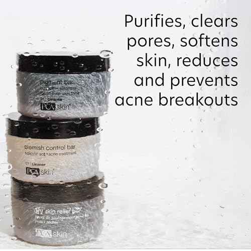 PCA SKIN Blemish Control Acne Cleanser Bar with 2% Salicylic Acid, Acne Wash for Face and Body, 3.2 fl oz Jar
