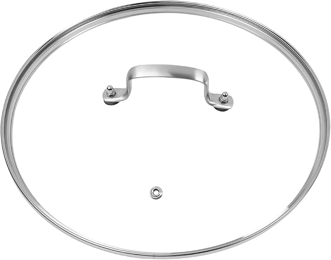 12" Tempered Glass Pan Lid with Steam Vent, Thickened to 4mm and Dishwasher Safe and Oven up to 480â, Universal Lid Fit for Cast Iron Skillets, Frying Saute Pan, Cooking Pot