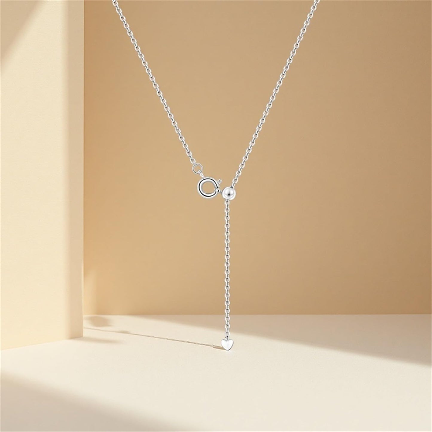 MISEFF 925 Sterling Silver Fashion Pendant Necklace for Women,Fashion Jewelry, 18K Gold Plated, Advanced Retro Series Link Chains ,Basic Multifunctional Accessories Suitable for Multiple Occasions and Daily Wear (Love sliding chain)