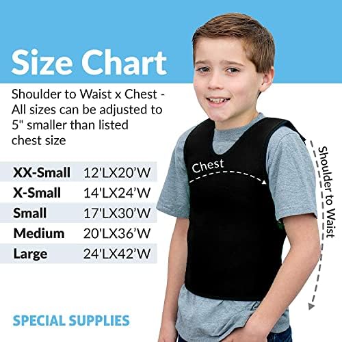 Sensory Compression Vest for Kids Sensory Processing Disorder Vest Deep Pressure Comfort for Autism, Hyperactivity, Mood Processing Disorders, Breathable, Form-Fitting, Kids (Small, Black)