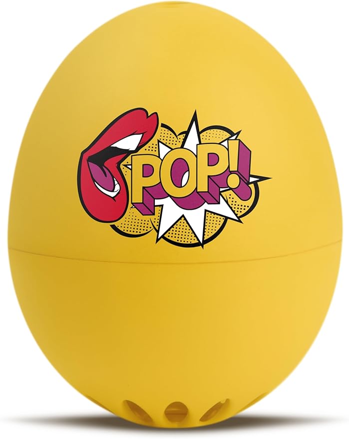 Pop Art BeepEgg β Egg Timer for Boiling Eggs β Musical Egg Cooker for Soft, Medium, Hard Boiled Eggs β Food Safe β Singing Floating Egg Timer β Egg Cooker for 3 Levels of Doneness - Brainstream