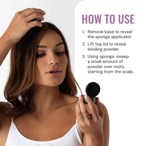 Style Edit Root Touch Up Powder for Dark Brown Hair | Covers Grays and Roots | Mineral-Infused Hairline Concealer - 2 Pack