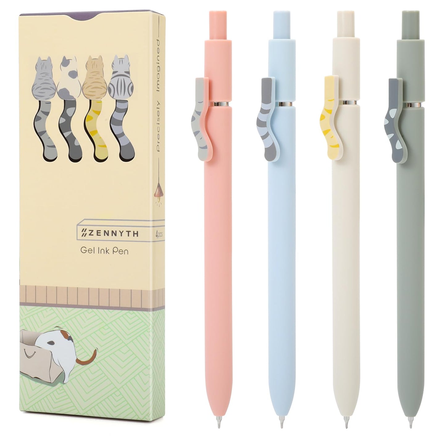 FIOVER 5pcs Gel Pens Black Ink Medium Point 0.7mm Pens Smooth Writing High-End Series Cute Ballpoint for Journaling Note Taking, Office School Supplies Gifts for Women and Men