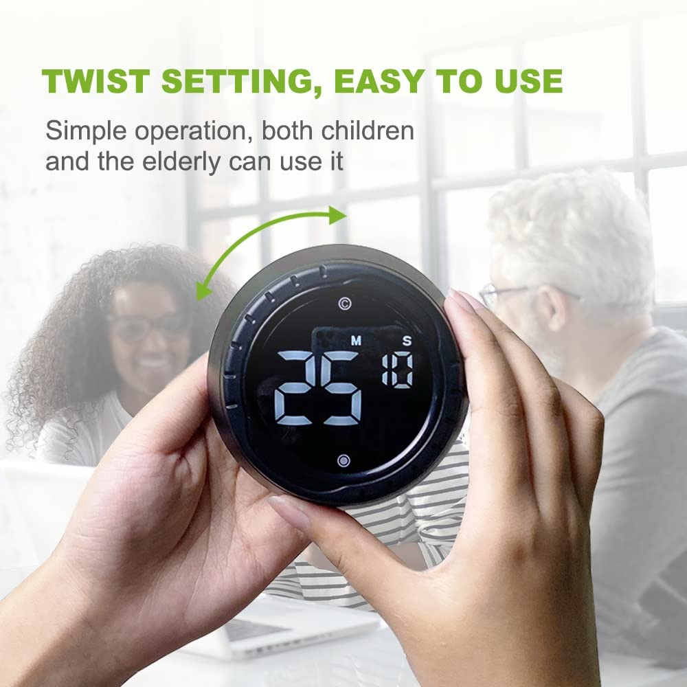 Kitchen Digital LCD Timer Magnetic Countdown Count Down 99 Minute Cooking Alarm(D)