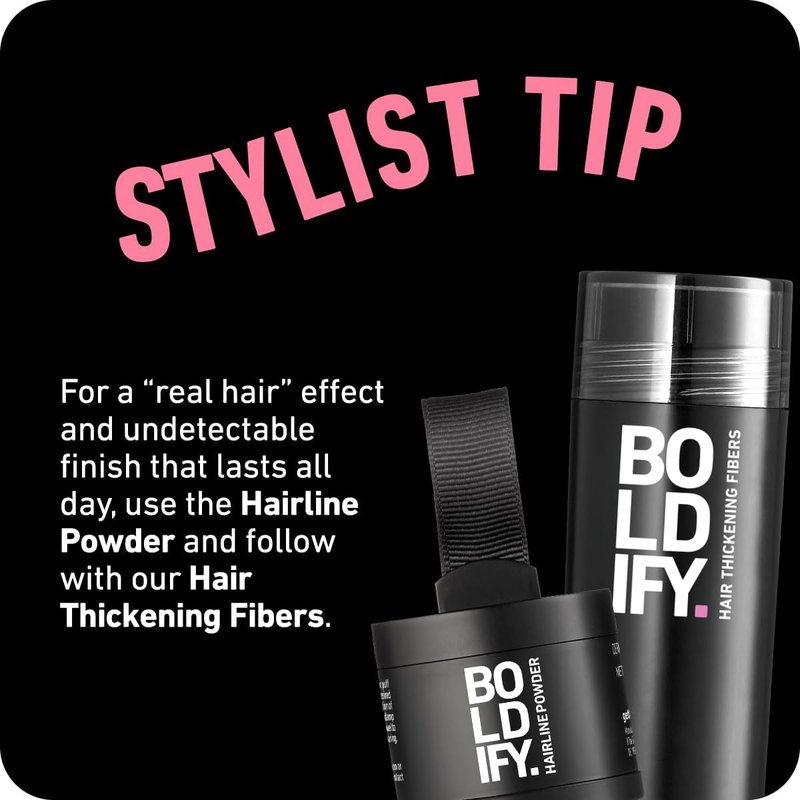 BOLDIFY Hairline Powder (LARGE, 10g) - Water-Resistant Root Touch Up Hair Color for Gray Coverage - 24-Hour Stain-Proof, Mess-Free Hair Powder for Thinning Hair - Medium Blonde