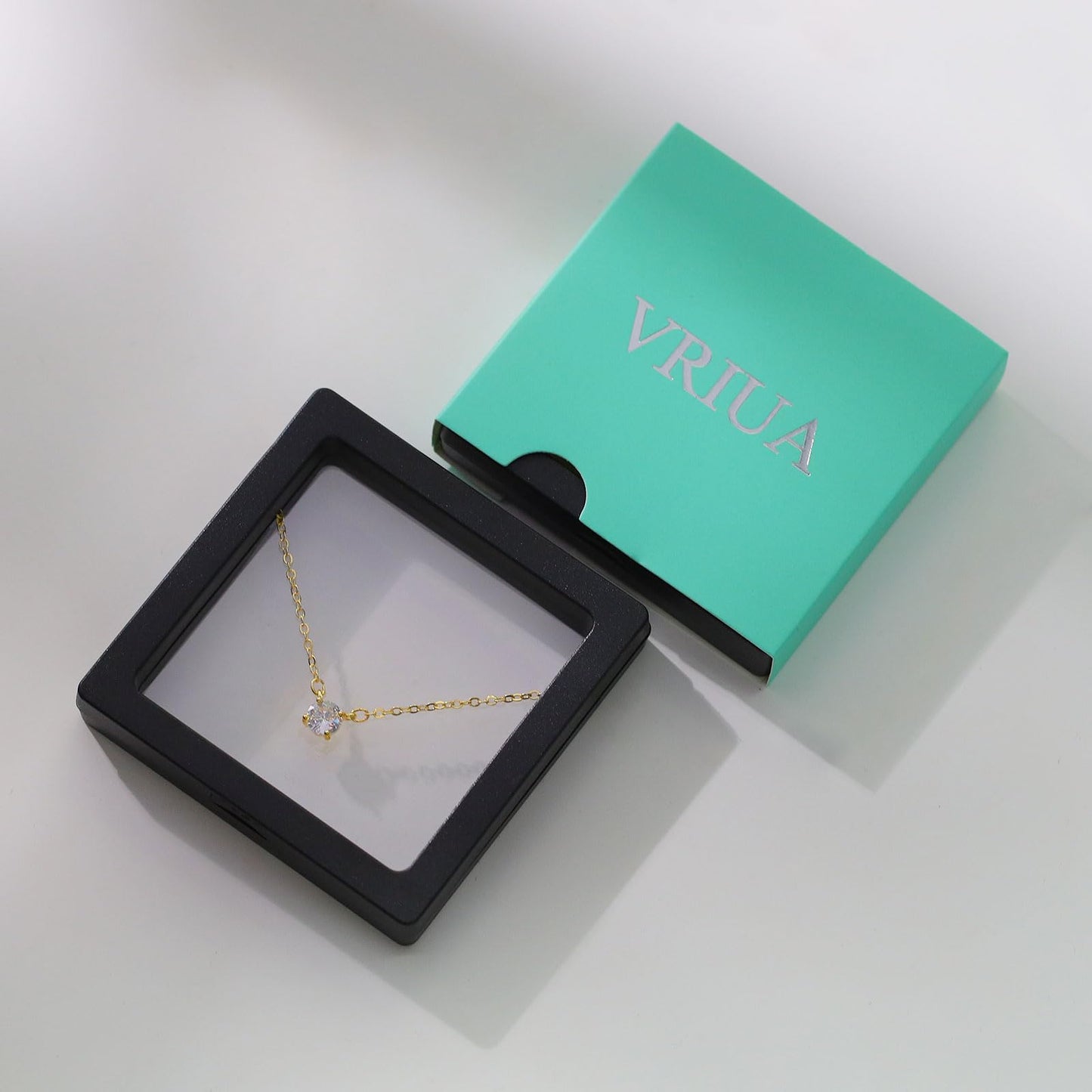 VRIUA Gold Necklace for Women 14k Gold Plated Dainty Gold Butterfly Necklace Simple Pendant Minimalist Jewelry for Women