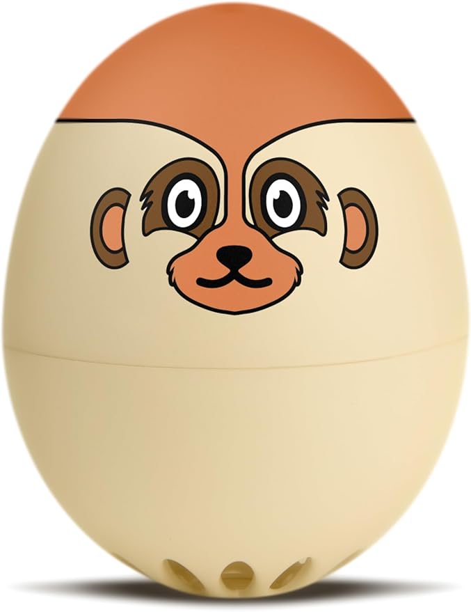 Meerkat BeepEgg β Egg Timer for Boiling Eggs β Musical Egg Cooker for Soft, Medium, Hard Boiled Eggs β Food Safe β Singing Floating Egg Timer β Egg Cooker for 3 Levels of Doneness - Brainstream