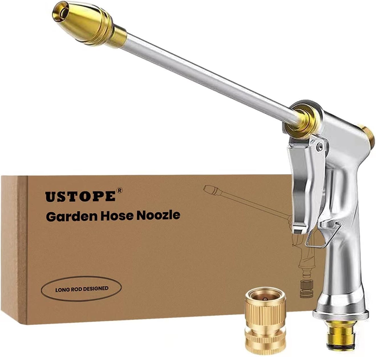 Garden Hose Nozzle, High Pressure Water Hose Nozzle Sprayer Head,fits 3/4â Garden Hose Thread,for Lawn & Garden,Washing Cars,Watering Garden,Cleaning,Showering Dogs&Pets