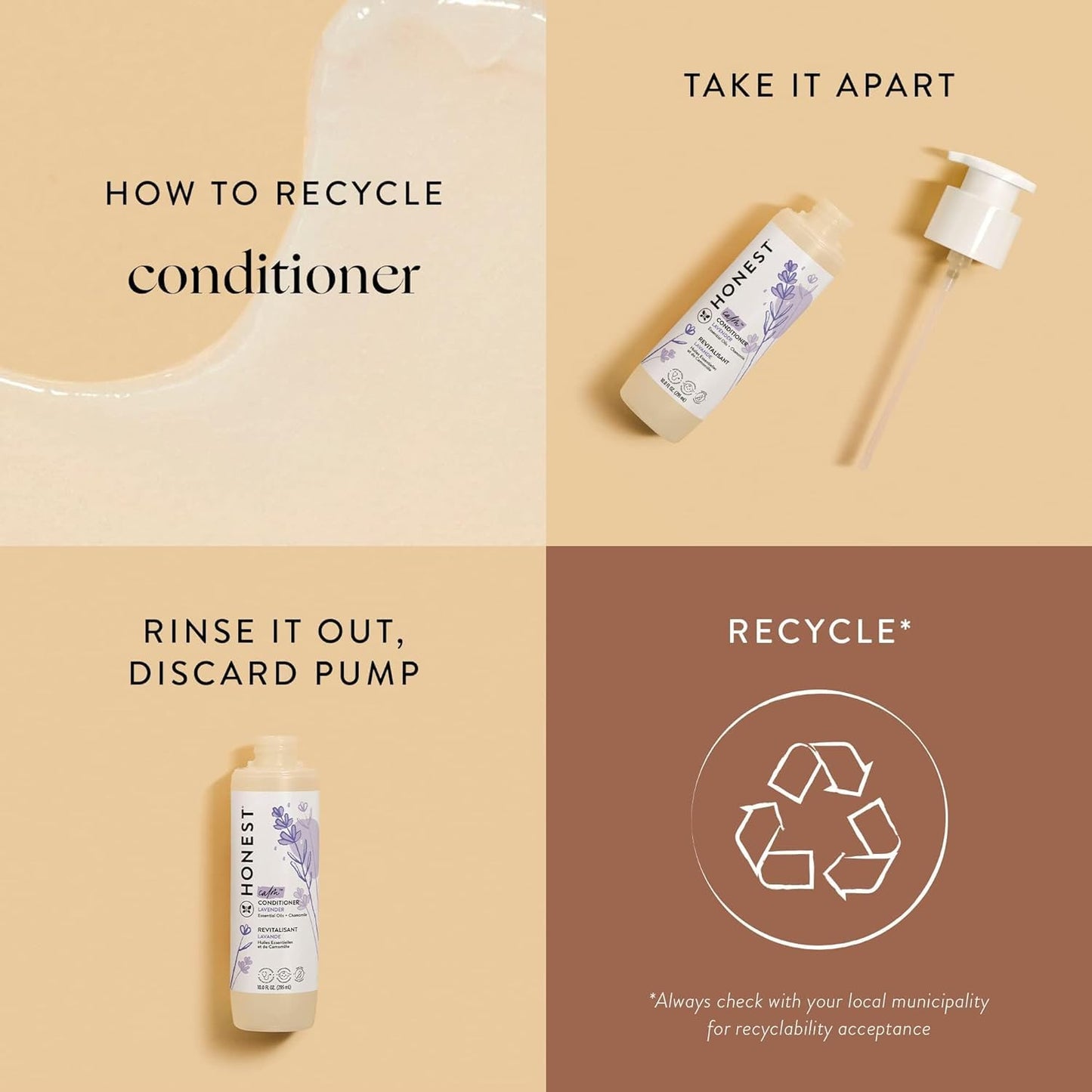 The Honest Company Silicone-Free Conditioner, Gentle Tear-Free Hypoallergenic Baby Hair Care with Naturally Derived Ingredients Lavender Calm 10 fl oz