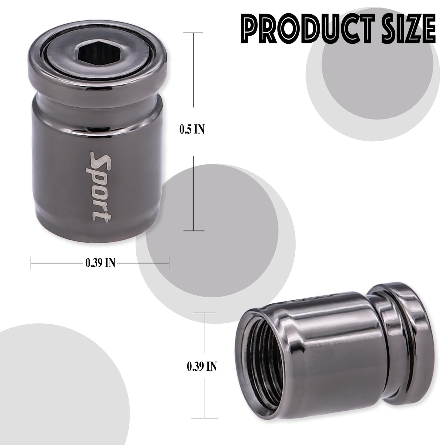 MEAJOO 4 PCS Anti Theft Bullet Style Tire Valve Stem Caps, Leak-Proof Air Protection, Universal Tire Valve Caps with O Ring Rubber Seal Fit for Cars, Trucks, Motorcycles, Bicycles (Gun Black)
