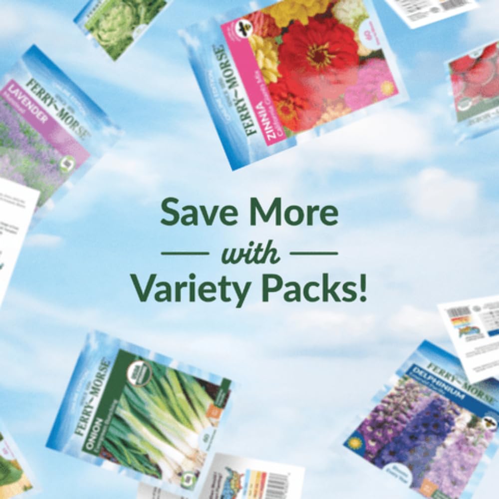 Ferry Morse Vegetable Seed Variety Pack - Heirloom Seeds Non GMO Organic - 6 Pack