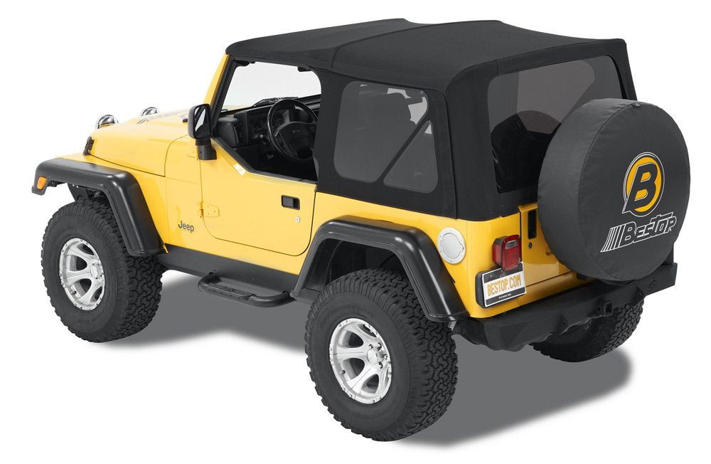 Bestop Replace-A-Top for OEM - Jeep '97-06 Wrangler TJ Exc. Unlimited (Premium Black Twill; Tinted Windows; No Door Skins Included)