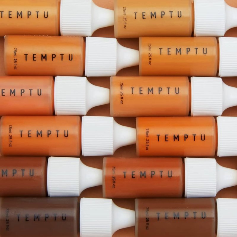 TEMPTU SilkSphere Airbrush Foundation: Long-Lasting Liquid Makeup, Medium-Full Coverage | 4-In-1 Formula Foundation, Primer, Concealer & Corrector | Luminous, Dewy Finish | 11 N/W Chestnut|.25 Fl Oz