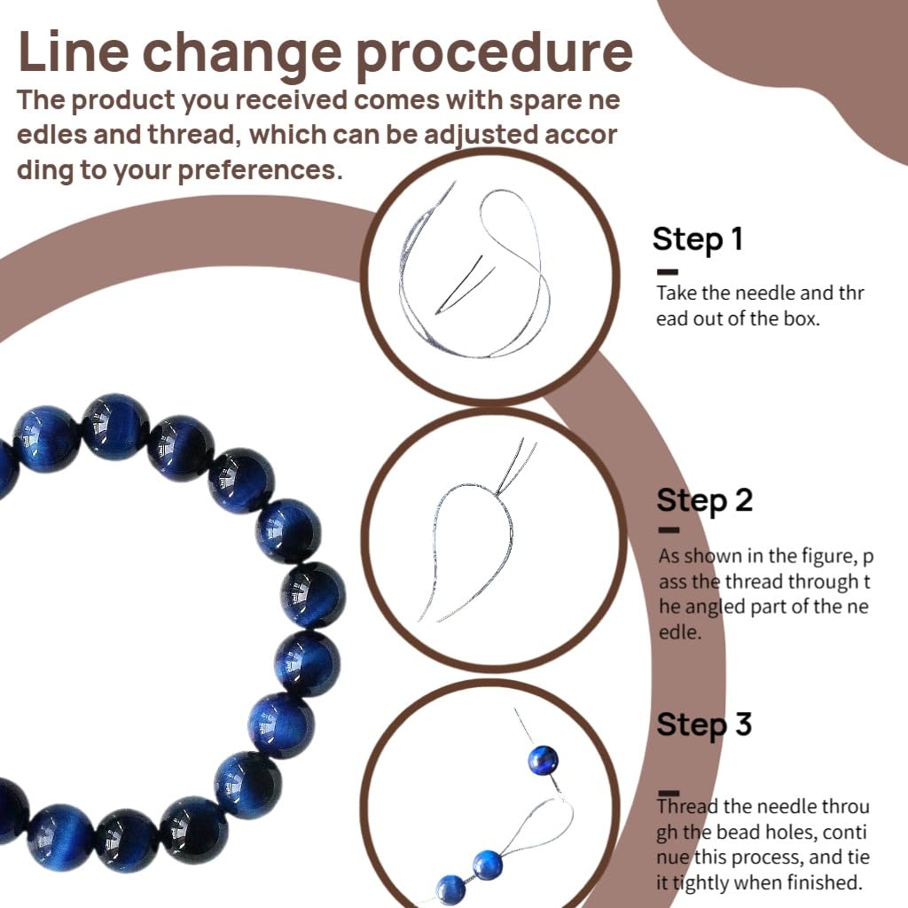 merihong Handmade Yoga Stretch Elastic Bracelet Natural Stone Crystal Healing Power Energy Gifts for Unisex Adult 6mm (Rose Quartz) (Obsidian)
