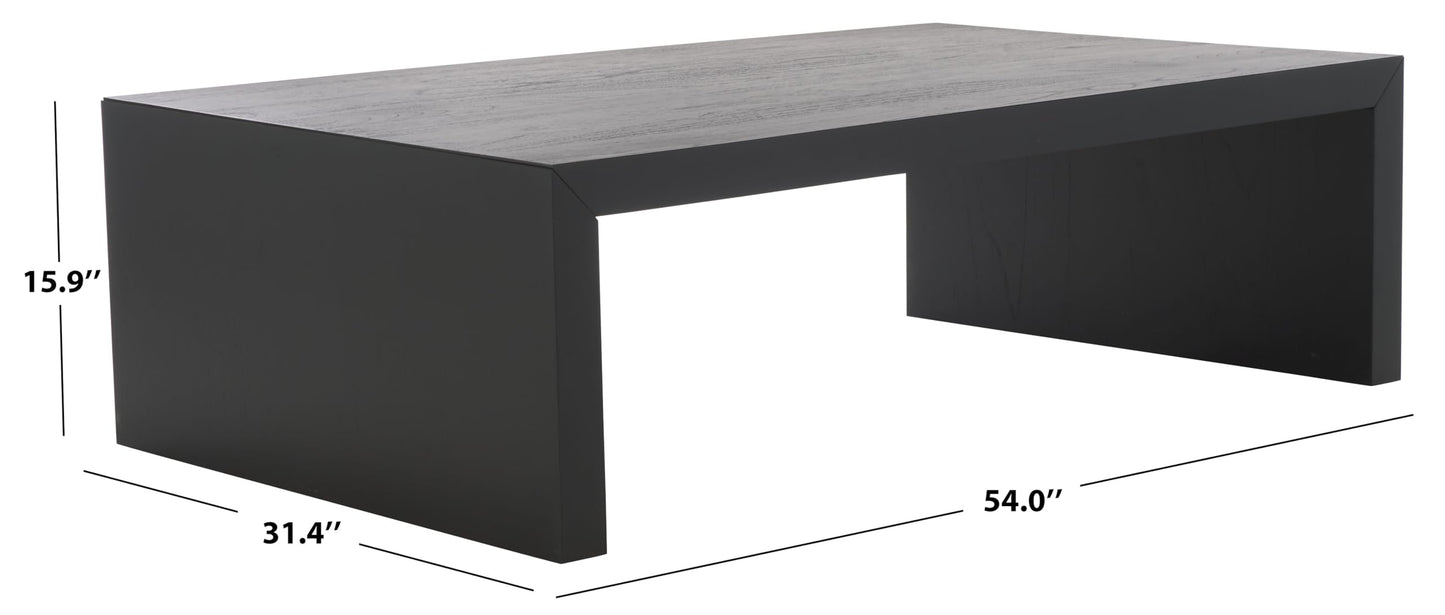 SAFAVIEH Couture Collection Tawney Black Rectangle Coffee Table