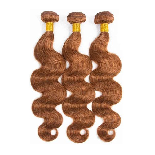 Habiliana Bundles Human Hair 20 22 24 Inch Body Wave 30 Light Brown Human Hair Bundles 11A Unprocessed Brazilian Virgin Quick Weave Hair Extensions for Black Women