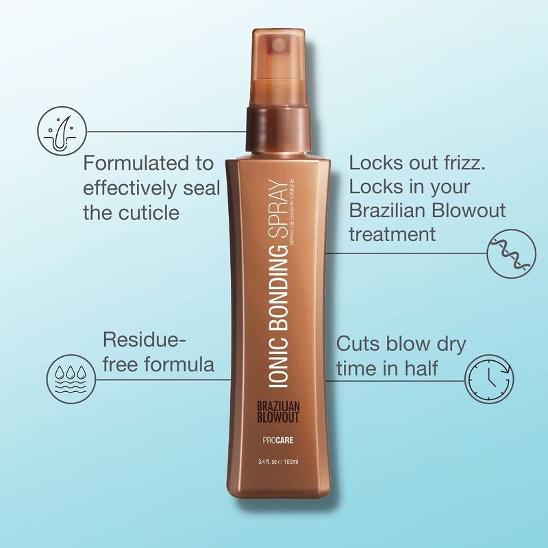 BRAZILIAN BLOWOUT Ionic Bonding Spray 3.4 fl oz,(Pack of 2)