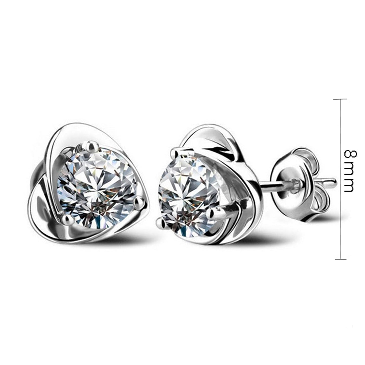 Halolux Lymphatic Germanium Earrings for Women, 2 Pairs Dainty CZ Zircon Acupressure Earrings for Lymphvity Drainage Support Hypoallergenic Ear Jewelry Gift (Silver2)