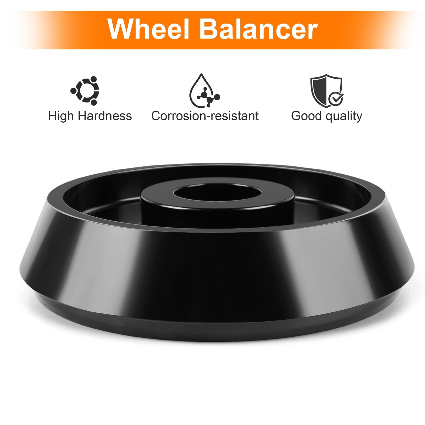 Wheel Balancer 6" - 7" Large Tapered Cone for F450 & F550 Trucks - Fits Accuturn, Bosch, CEMB, Coats, Corghi, FMC, Hofmann, Hunter, John Bean, Kwikway, Snap-On with 40mm Shaft-Black