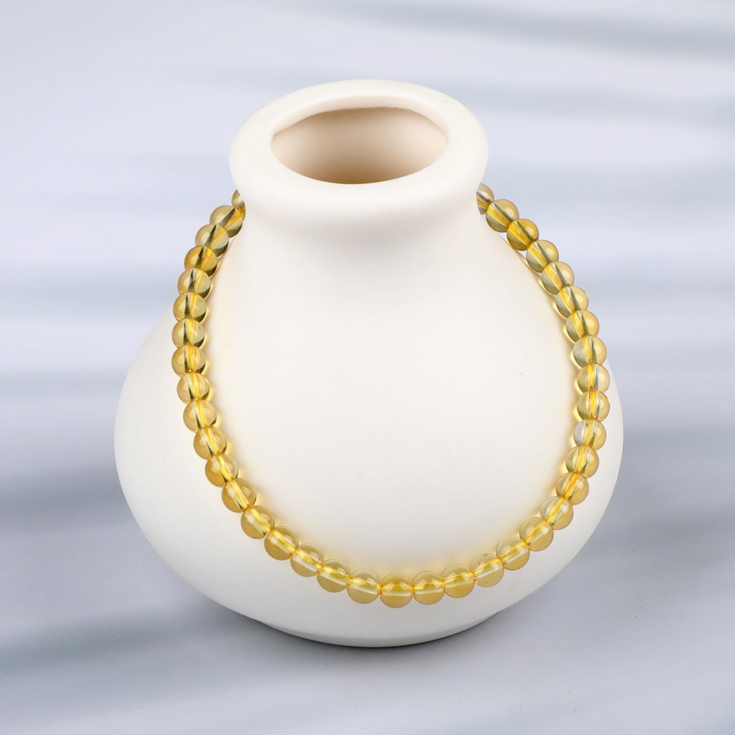 LPBeads Handmade Natural Gemstone Stretch Elastic 4mm Citrine Bracelet Healing Crystal Round Stone Beads Jewelry Gifts for Women Men
