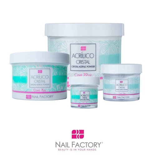 NAIL FACTORY - PROFESSIONAL GRADE CLEAR ACRYLIC POWDER 22 OZ, Professional Acrylic Powder for Sculpting & Building Nails.