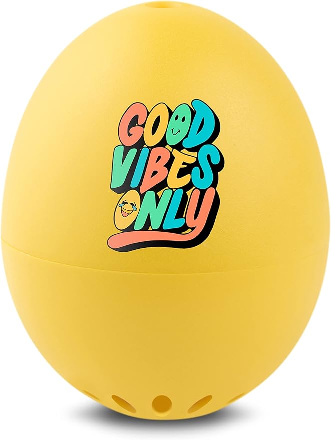 Good Vibes BeepEgg - Singing Floating Egg Timer β Boil Together with The Eggs - Egg Cooker for 3 Levels of doneness - BeepEgg with 3 melodies - Funny Musical Egg Timer - Brainstream