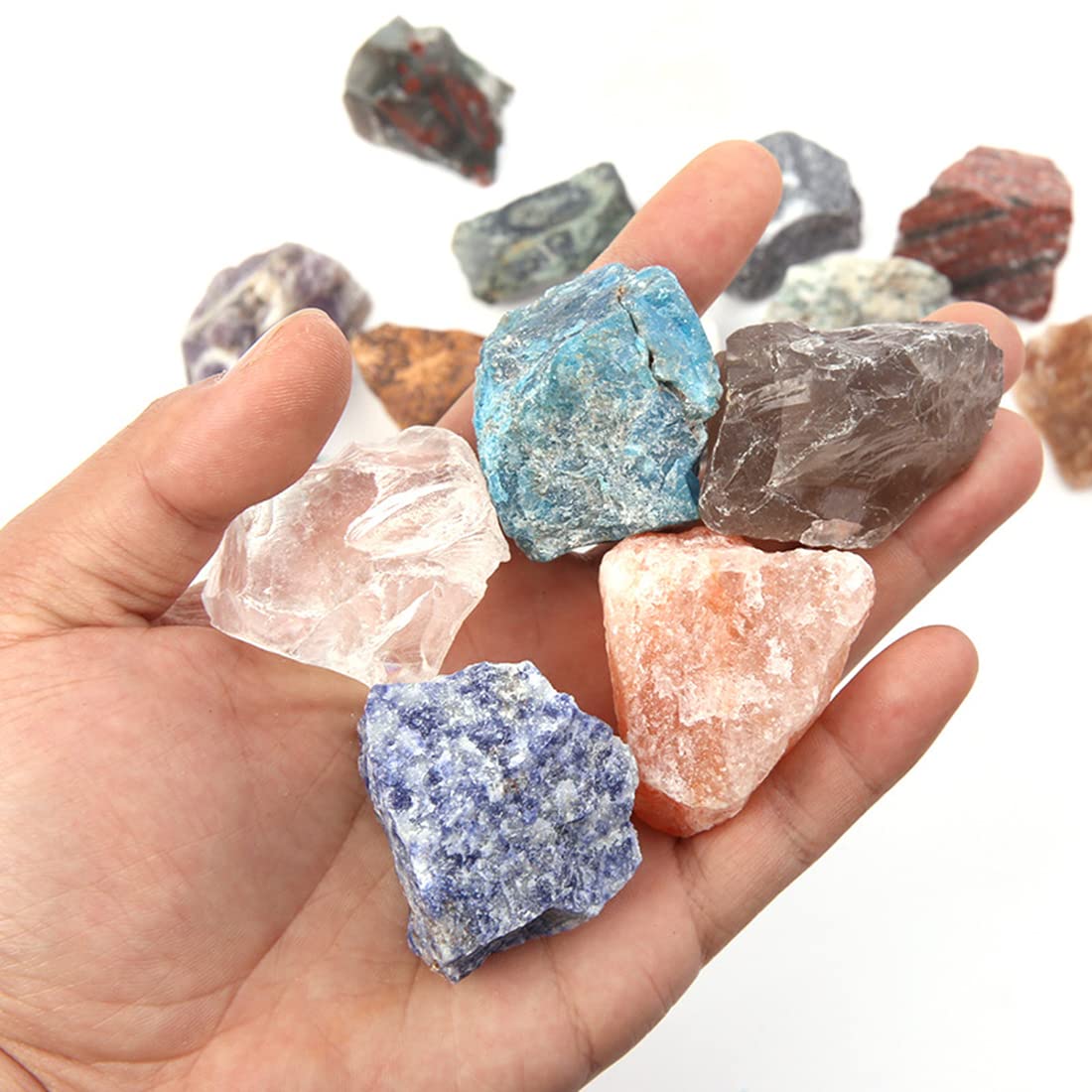 Zebra Onyx Raw Crystals, Large 1.25-2.0" Healing Crystals Natural Rough Stones Crystal for Tumbling, Cabbing, Fountain Rocks, Decoration, Polishing, Wire Wrapping, Wicca & Reiki
