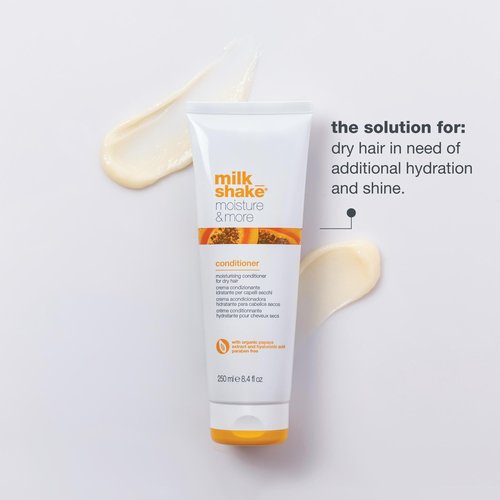milk_shake moisture & more conditioner | creamy formula to hydrate and soften dry hair | for smoother, shinier, easy-to-manage hair | 33.8 fl oz