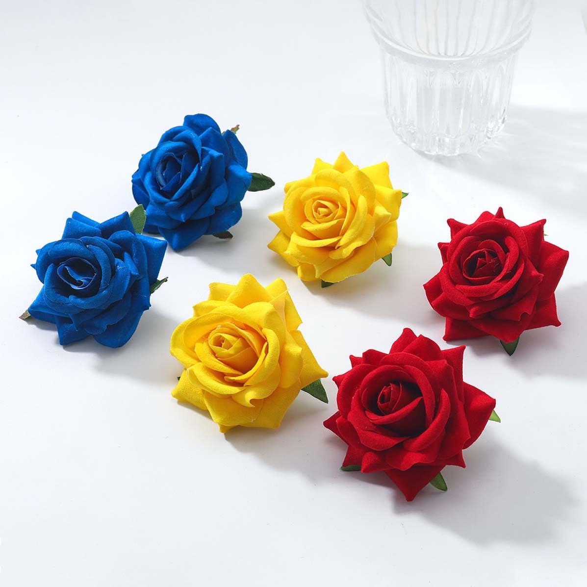 ALRNBY Rose Earrings for Women Flower Earrings Red White Purple Floral Earring Big Stud Prom Jewelry Alt Elegant Jewelry Wedding Bridal Bridesmaid (Red)
