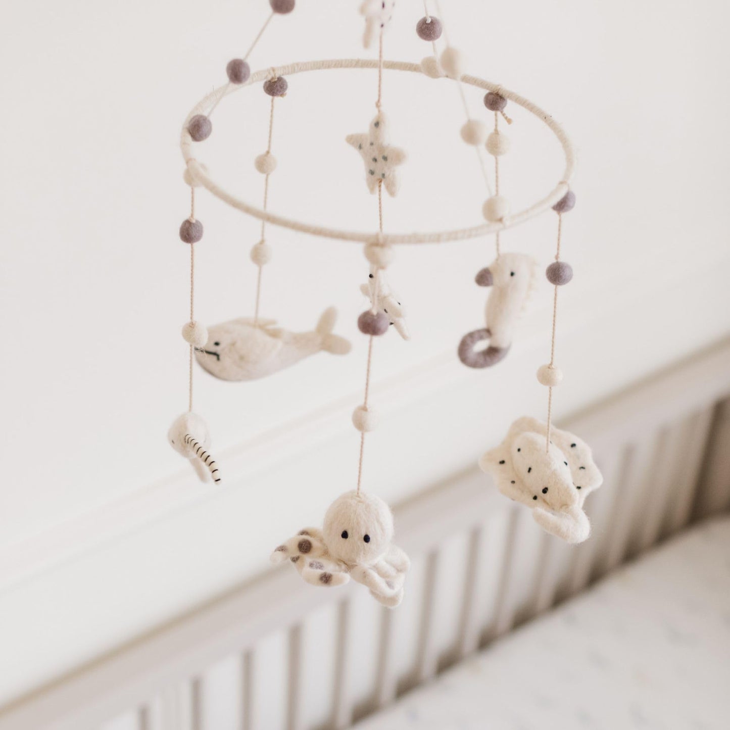 Pehr Classic Wool Felt Baby Mobile, Life Aquatic | Handmade Nursery DΓ©cor | Includes Gift Box | Ethical & Enchanting | 28β x 9β