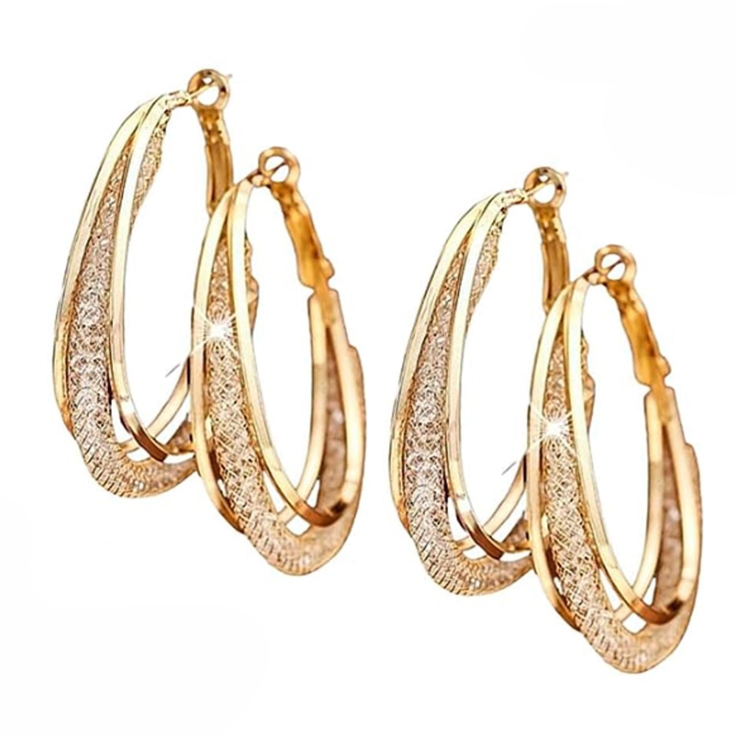 2 Pairs Lymphatic Drainage Slimming Hoop Earrings, Flysmus Halolux Lymphvity Magnetotherapy Germanium Earrings, Lymphatic Activity Hoop Earrings, Acupuncture Therapy Earrings Fashion Jewelry Gift For