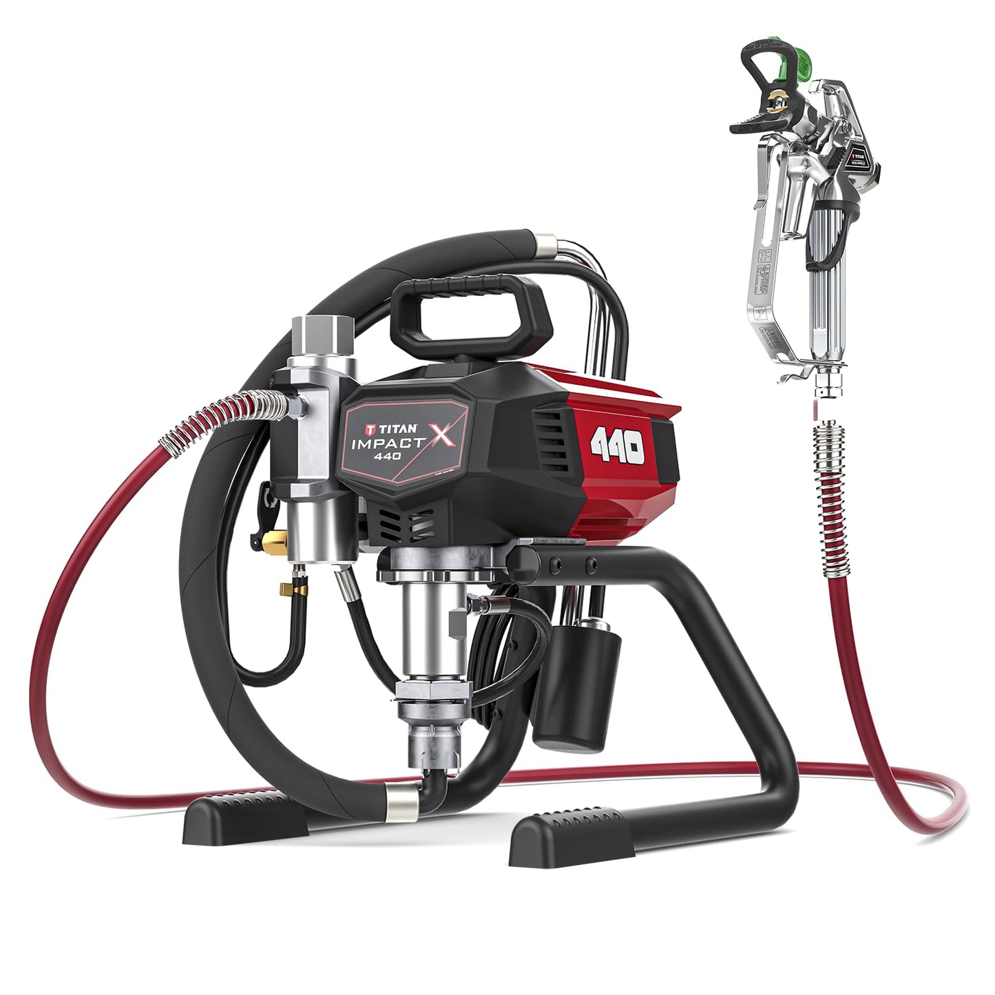 Titan Impact X 440 Electric Airless Paint Sprayer, 3300 PSI, Adaptive Pressure Control, Skid