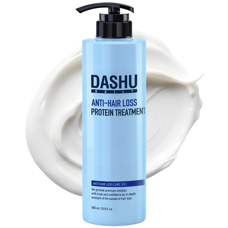 DASHU Daily Hair Protein for Hair Fall 16.9 fl oz | Hair Cream for Dry Damaged Hair | Hair Softener for Coarse Hair with Hydrolyzed Wheat Protein