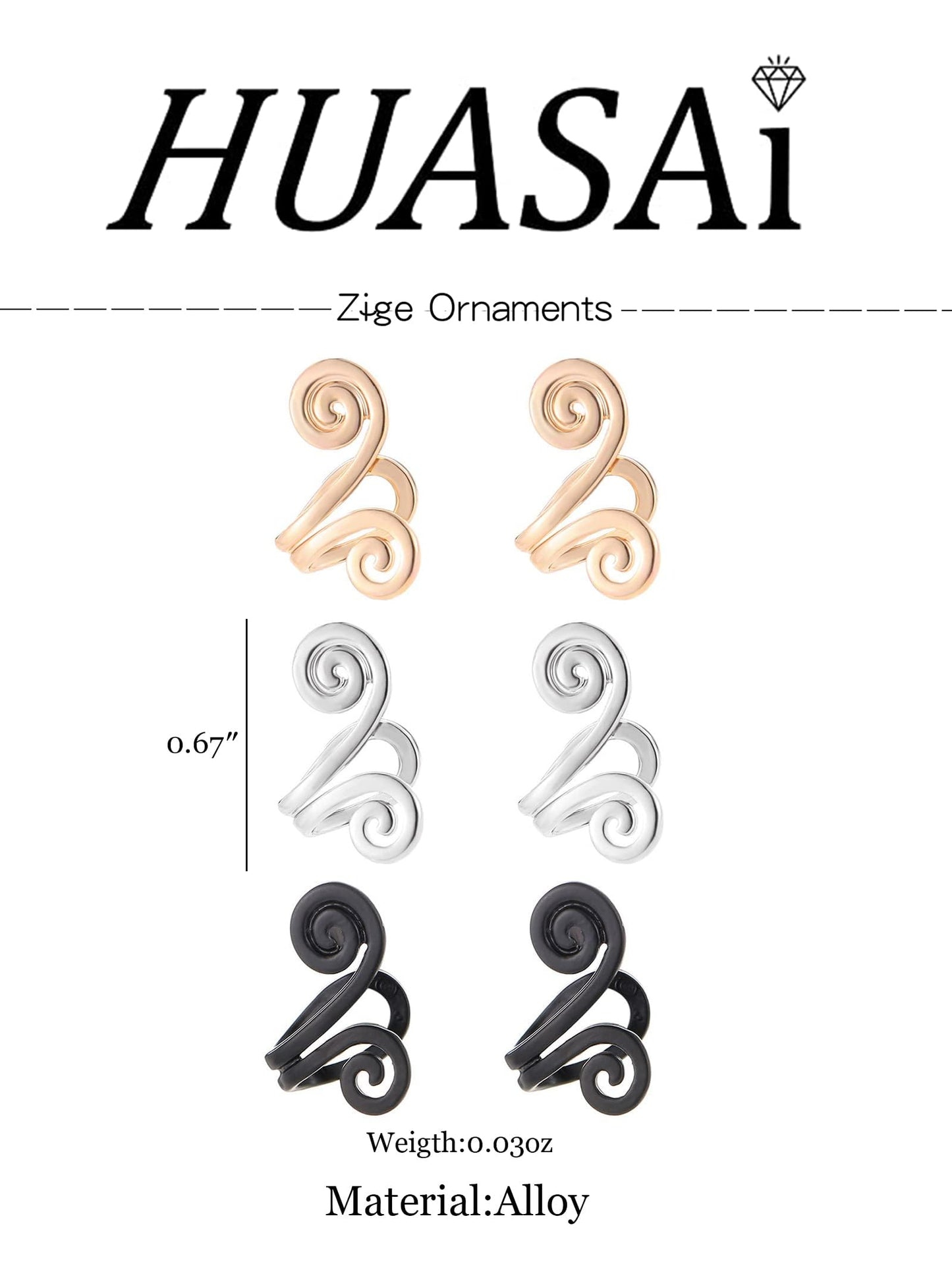 Lymphatic Earrings for Women Clip On Ear Cuff Non Piercing Spiral Lucky Cloud Four Leaf Flower Crystal Minimalist Fashion Jewelry Christmas Birthday New Year Gifts