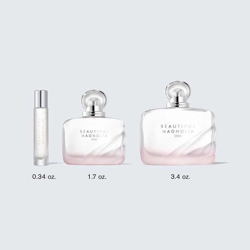 Estée Lauder Beautiful Magnolia L'Eau Eau de Toilette Spray with Notes of Lavender, Magnolia, Rose & Amber | Perfumes for Women, Travel Spray, 0.34 Fl Oz