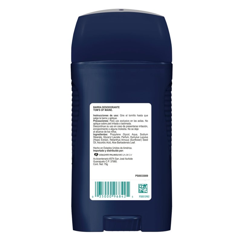 Tom's of Maine Long-Lasting Aluminum-Free Natural Deodorant for Men, Mountain Spring, 2.8 oz. 3-Pack (Packaging May Vary)