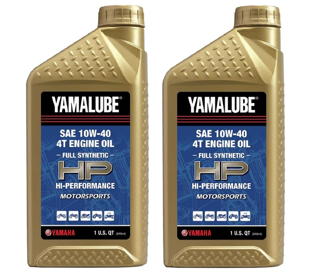 Yamaha Yamalube Hi Performance Full Synthetic 4T Engine Oi- 2 Quarts, #LUB-10W40-FS-12