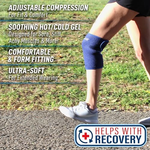 Miracle Knee Relief Gel-Infused Compression Wrap for 360-Degree Knee Support for Women & Men, Comfortable & Form Fitting Knee Wrap with Ultra-Soothing Cooling Gel, Designed for Cold & Hot Relief