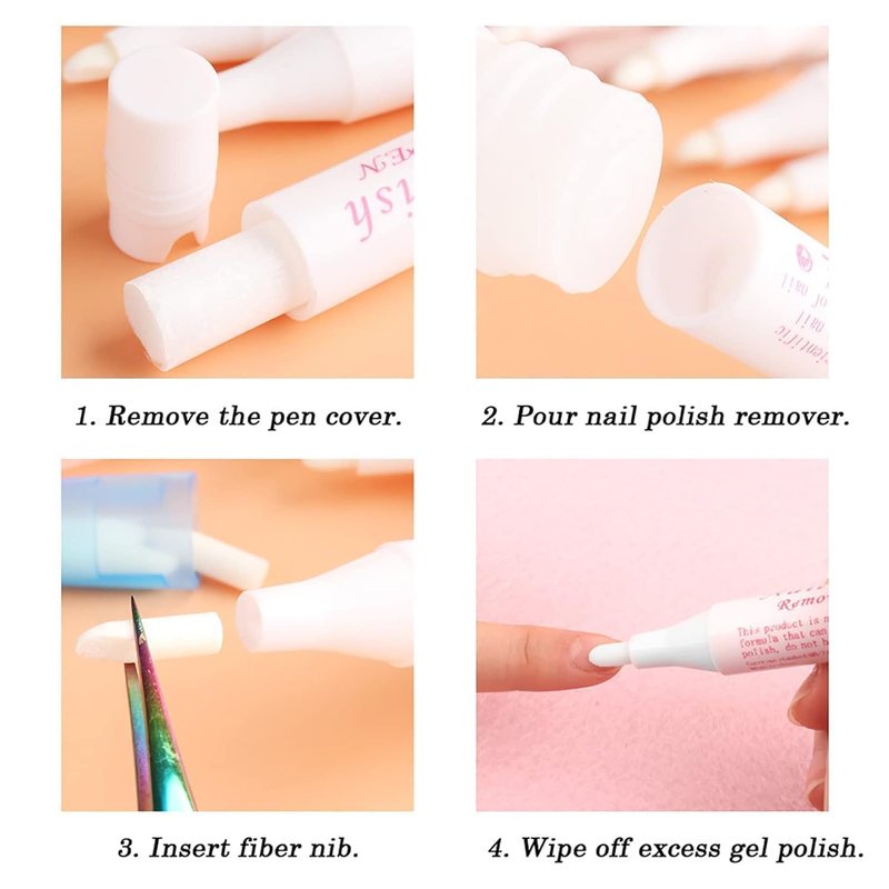 3Pcs Nail Polish Corrector Pen with 3 Replaceable Tips - Manicure Tool for Quick Nail Art Mistakes Cleanup