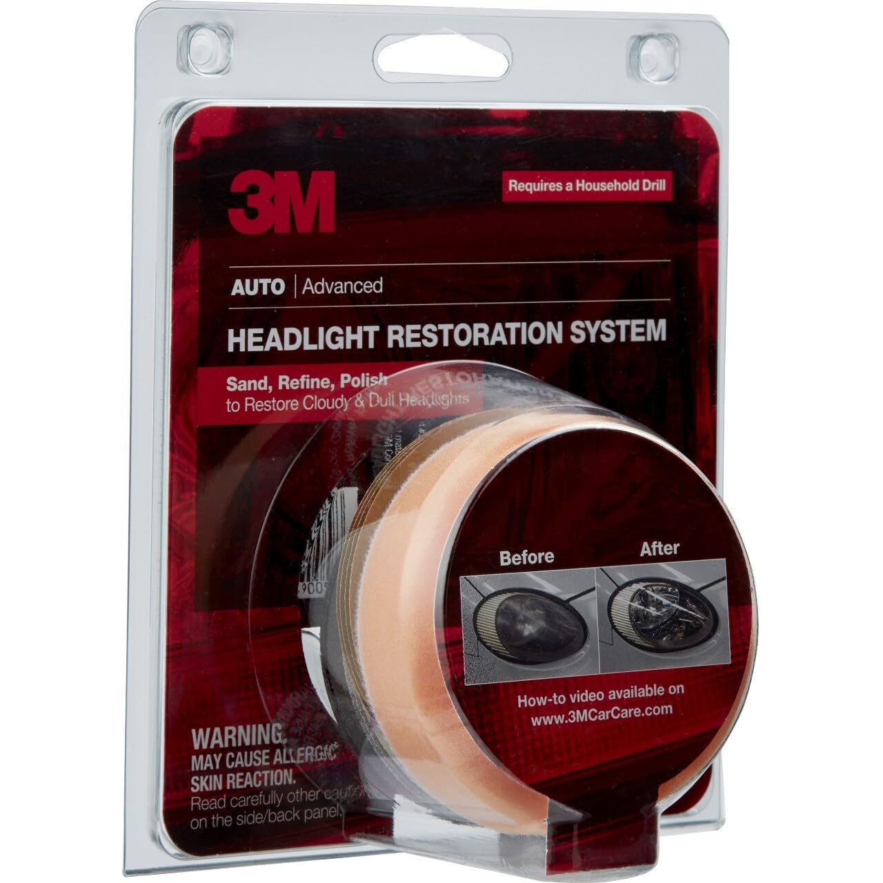 3M Headlight Lens Restoration System, 39008, 1 Kit, 2-Pack