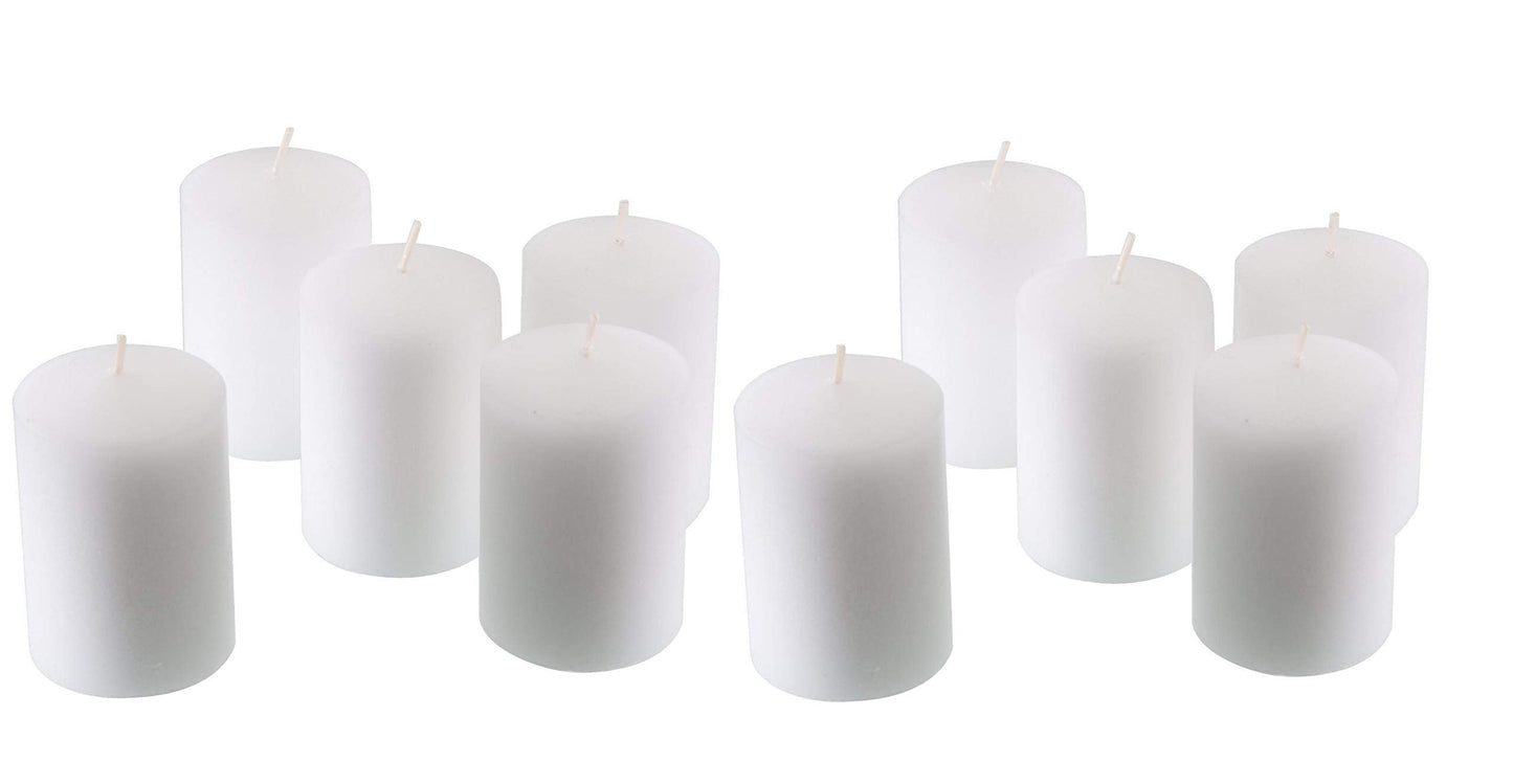 D'light Online 15 Hour Unscented White Emergency and Events Bulk Votive Candles for Wedding Votives, Luminary Candles, Restaurants, Churches, Bars, Parties, Spa and Decor (Set of 36 - White, 15 Hour)
