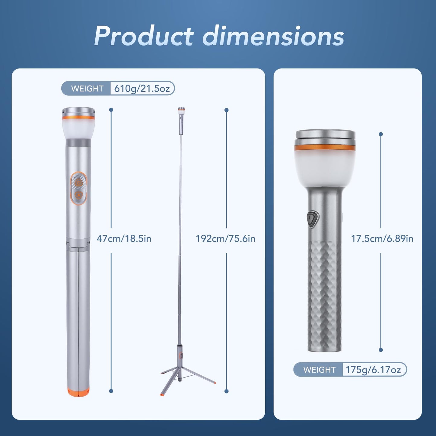 Neoglint Telescopic Camping Light, 800LM Collapsible Rechargeable Camping Lantern with Stand, Magnetic Base & USB Battery, IP65 Waterproof Portable Tent Light with Remote for Outdoor Survival