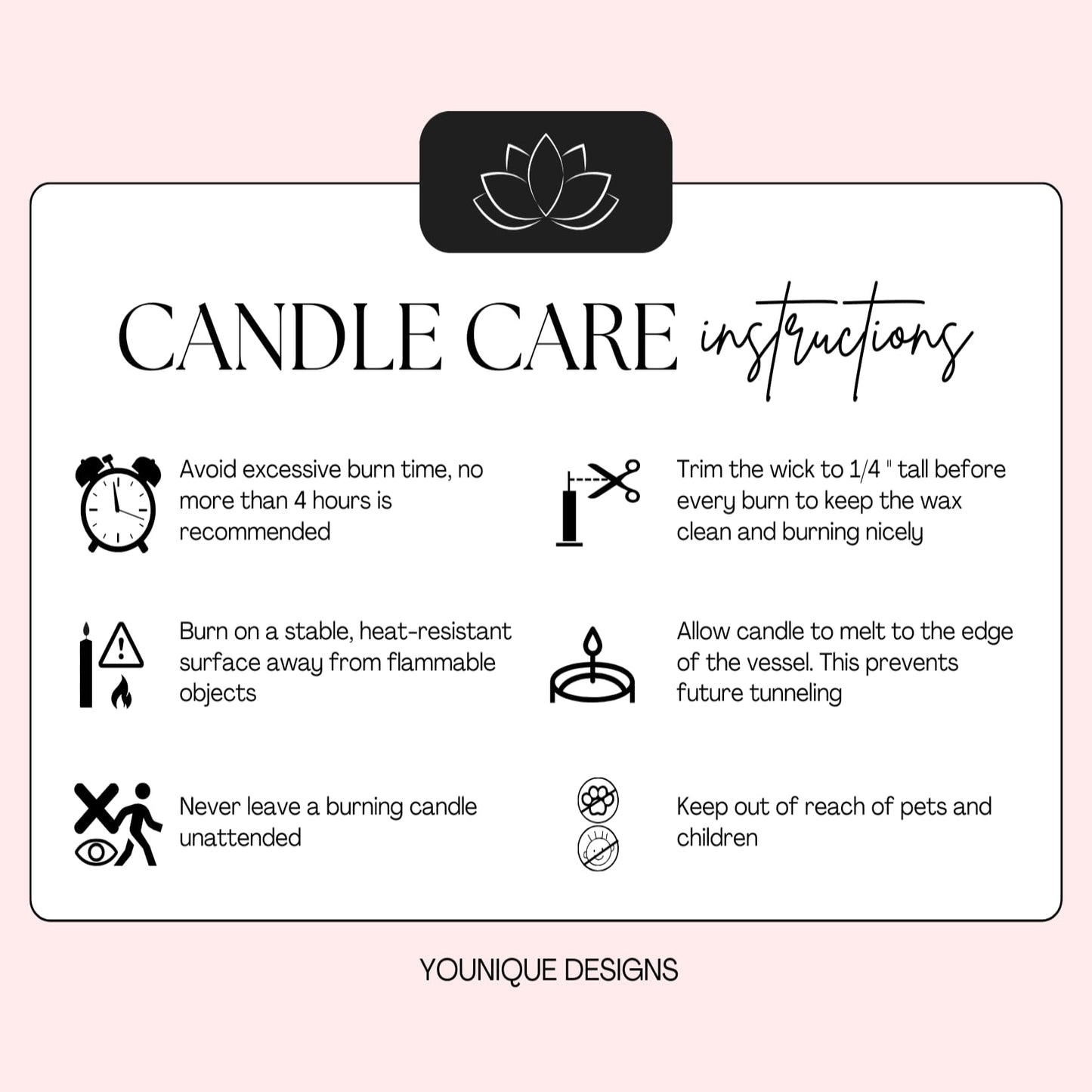 You Nique Designs Miscarriage Candle for Mothers, 7 Ounces, Loss of Baby Sympathy Gifts, Infant Loss Memorial Gifts, White All Natural Soy Vegan Aromatherapy Candles for Home (Lavender & Vanilla)